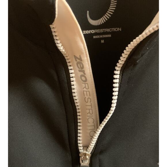Womens Zero Restriction Medium Black Long Sleeve Logo Jacket Zip Pockets - Picture 5 of 10